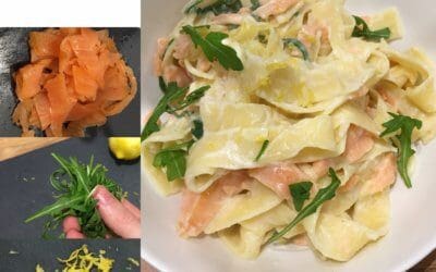 Smoked salmon tagliatelle