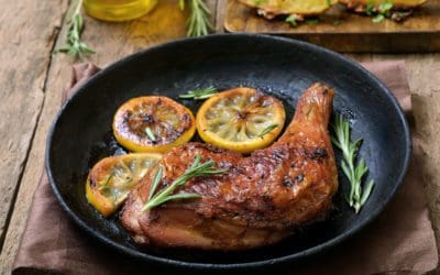 ROASTED CHICKEN LEGS with HERBES de PROVENCE & LEMON