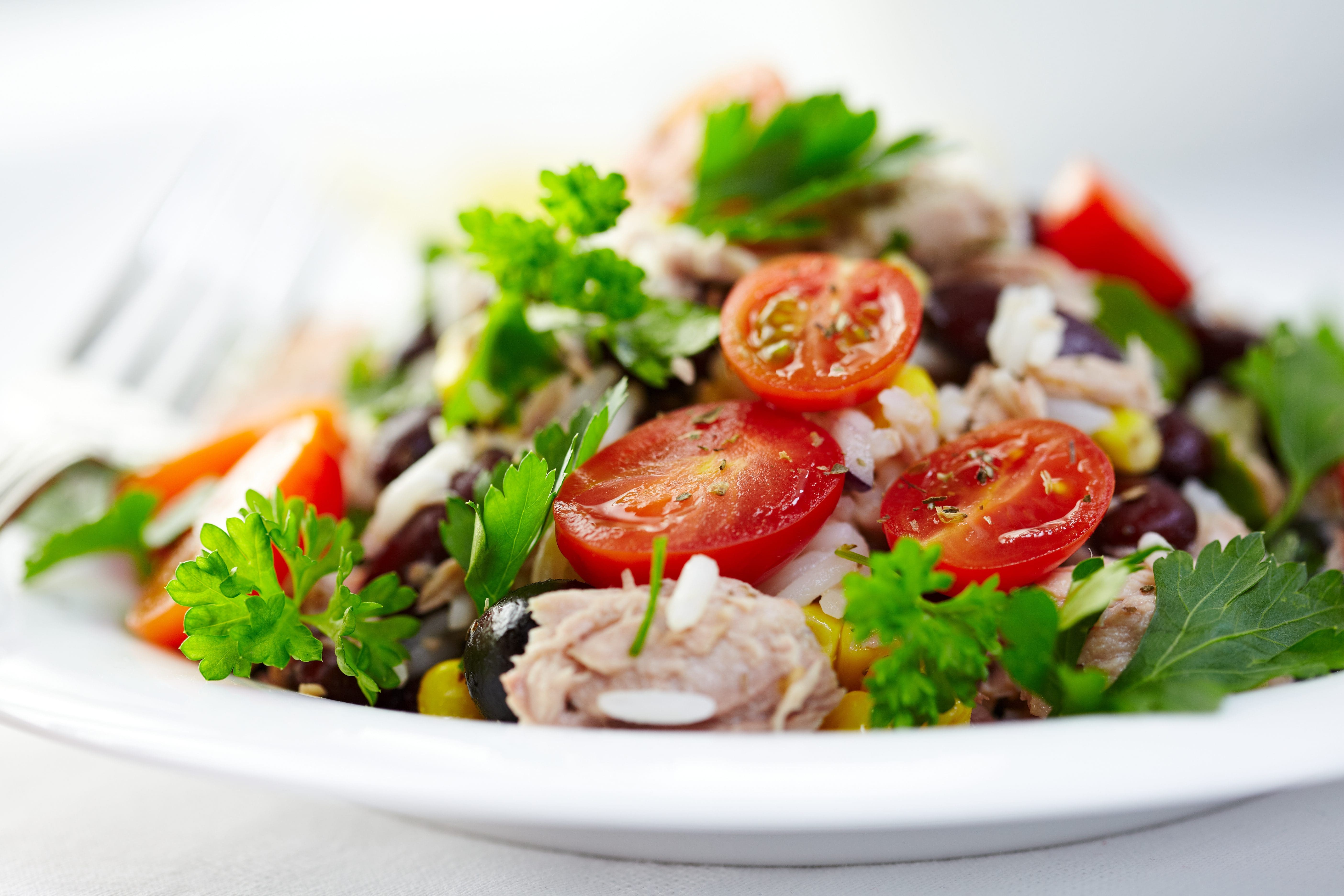 RICE SALAD with TUNA, BEANS & CORN