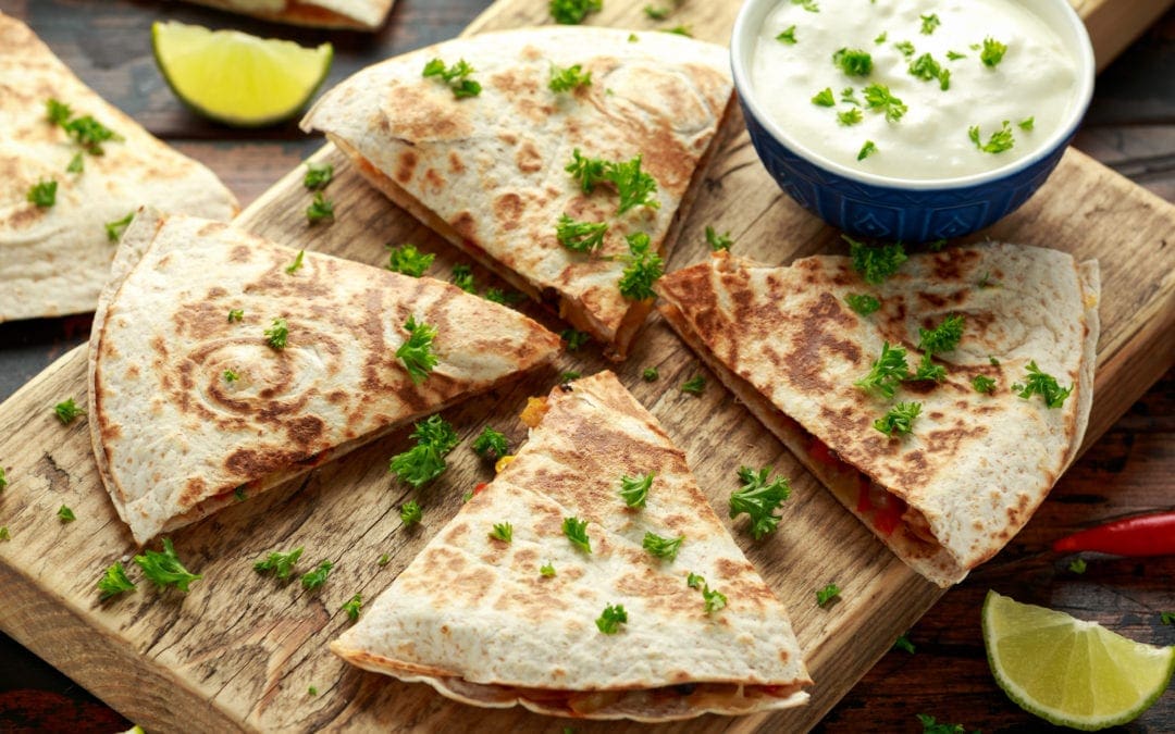 REFRIED BEAN QUESADILLAS (V)